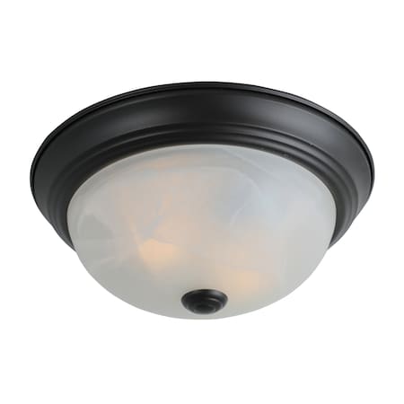 Designers Fountain 11in Small 2-Light Oil Rubbed Bronze Ceiling Light Flush Mount 1257S-ORB-AL